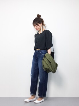 「SLOBE IENA（スローブイエナ）のアイテム（その他シューズ）」を使った、ぐっさんさん（レディース・166cm）の春コーディネート