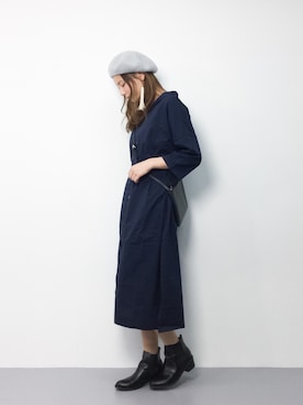 「アイテム（シャツワンピース）」を使った、ぐっさんさん（レディース・166cm・20代）の春コーディネート