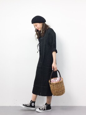 「アイテム（シャツワンピース）」を使った、ぐっさんさん（レディース・166cm・20代）の春コーディネート