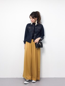 「rps（アールピーエス）のアイテム（デニムジャケット）」を使った、ぐっさんさん（レディース・166cm）の春コーディネート