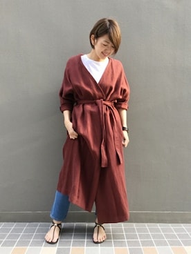 「FRAME DENIM（フレームデニム）のアイテム」を使った、KIEさん（レディース・164cm）の夏コーディネート