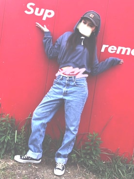 「H&M（エイチ・アンド・エム）のアイテム（パーカー）」を使った、nemunemuさん（レディース・154cm）の春コーディネート