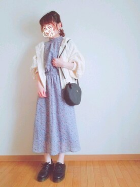 「小花柄ワンピース」｜「アイテム（アクセサリー）」を使った、ケアベア☆さん（レディース・149cm）の夏コーディネート