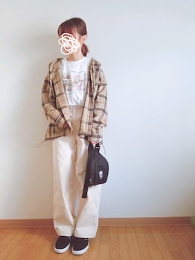 「グラフィックＴ」｜「アイテム（その他アウター）」を使った、ケアベア☆さん（レディース・149cm）の冬コーディネート