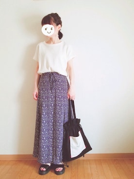 「Aラインスカート」｜「アイテム（アクセサリー）」を使った、ケアベア☆さん（レディース・149cm）の秋コーディネート