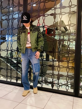 「HYSTERIC GLAMOUR（ヒステリックグラマー）のアイテム（MA-1）」を使った、kait1031さん（メンズ・180cm）の秋コーディネート