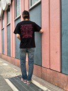 ヒステリックグラマー TROPICAL ADVENTURES刺繍 Tシャツ HYSTERIC GLAMOUR（ヒステリックグラマー）の「TROPICAL ADVENTURES