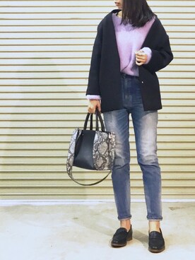 「アイテム（ブルゾン）」を使った、AKARIさん（レディース・163cm・30代）の冬コーディネート