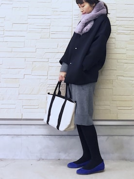 「アイテム（ブルゾン）」を使った、AKARIさん（レディース・163cm・30代）の冬コーディネート