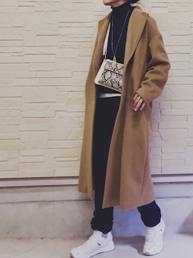 「DRWCYS（ドロシーズ）のアイテム（パンツ）」を使った、AKARIさん（レディース・163cm）の冬コーディネート