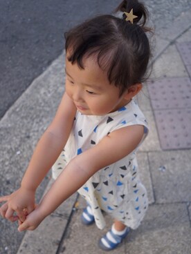 「SMELLY（スメリー）のアイテム」を使った、cocoonoocncさん（キッズ・100cm）の夏コーディネート
