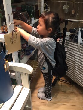 「PONY GO ROUND（ポニーゴーラウンド）のアイテム」を使った、cocoonoocncさん（キッズ・100cm）の秋コーディネート