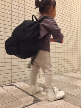 「FITH（フィス）のアイテム（バックパック/リュック）」を使った、cocoonoocncさん（キッズ・100cm）の秋コーディネート