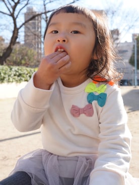「アイテム（スカート）」を使った、cocoonoocncさん（キッズ・100cm）の冬コーディネート
