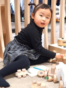 「アイテム（スカート）」を使った、cocoonoocncさん（キッズ・100cm）の冬コーディネート