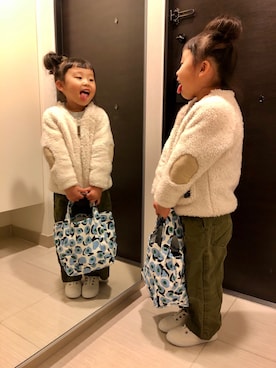 「アイテム（ブルゾン）」を使った、cocoonoocncさん（キッズ・110cm）の冬コーディネート