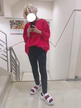 「RICK OWENS」｜「アイテム（サンダル）」を使った、mamiさん（レディース・159cm）の夏コーディネート
