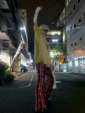 「doublet（ダブレット）のアイテム（ファッション雑貨）」を使った、TAKUMIさん（メンズ・180cm）の秋コーディネート