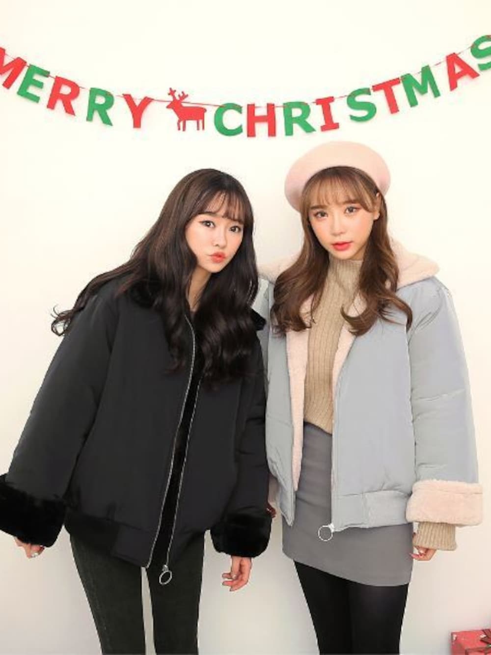 「ブラック、 休日スタイル、Gogosing、シンプルコーデ、カジュアルコーデ、ジャンバー、ルーズフィット、ゴゴシング、冬のコーデ」｜「 Loveリングジャンパー （その他アウター、ブラック系）」を使った、GOGOSINGさん（レディース・163cm）の冬コーディネートの1枚目の写真