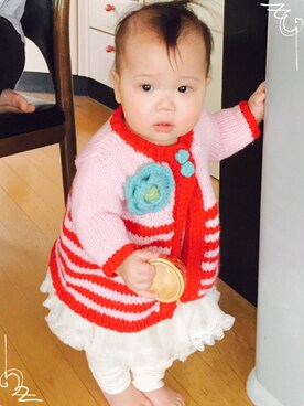 「海外子供服」｜「アイテム（その他）」を使った、Chuna♡さん（キッズ・70cm）の冬コーディネート