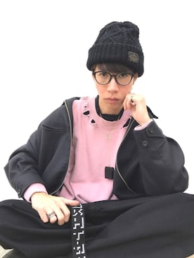 「neonsign」｜「アイテム（アクセサリー）」を使った、ジヨンさん（メンズ・172cm）の秋コーディネート