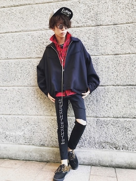 「STUDY（スタディー）のアイテム」を使った、ジヨンさん（メンズ・172cm）の春コーディネート
