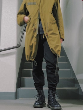 「BEAMS（ビームス）のアイテム（モッズコート）」を使った、TenTaさん（メンズ・168cm）の春コーディネート