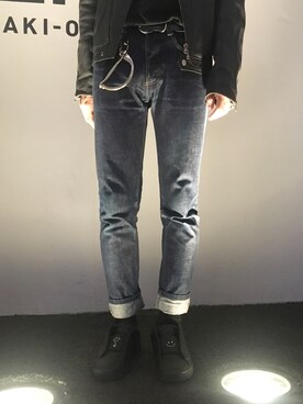 「FENDI」｜「アイテム（ライダースジャケット）」を使った、TenTaさん（メンズ・168cm）の秋コーディネート
