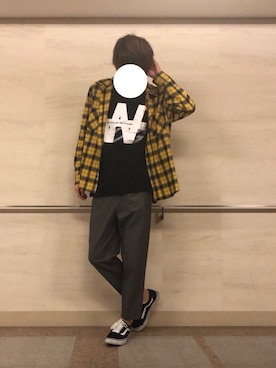 「AAA（トリプルエー）のアイテム（トップス）」を使った、りょうさん（メンズ・185cm）の春コーディネート