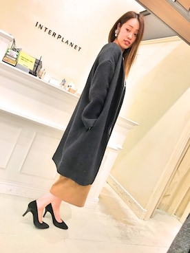 「RAW FUDGE（ローファッジ）のアイテム（その他アウター）」を使った、A-yaさん（レディース・166cm）の冬コーディネート