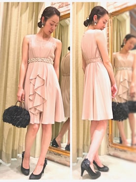 「アイテム（ドレス）」を使った、A-yaさん（レディース・166cm）の冬コーディネート