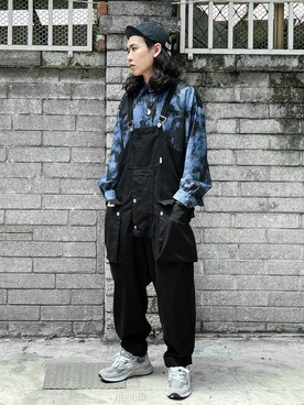 「outfit」｜「アイテム（オールインワン・サロペット）」を使った、ffflea👾さん（メンズ・178cm）の春コーディネート
