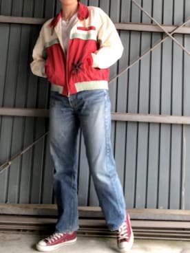 「Levi's（リーバイス）のアイテム（デニムパンツ、ブルー系）」を使った、ちさん（レディース・168cm）の春コーディネート