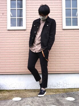 「CASPER JOHN（キャスパージョン）のアイテム（デニムジャケット）」を使った、ユウタ(SOD)さん（メンズ・179cm）の春コーディネート