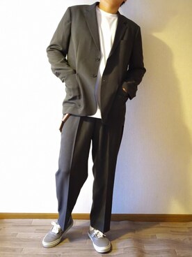 「UNIQLO（ユニクロ）のエアリズムコットンオーバーサイズTシャツ（5分袖）（Tシャツ/カットソー）」を使った、ユウタ(SOD)さん（メンズ・179cm）の夏コーディネート