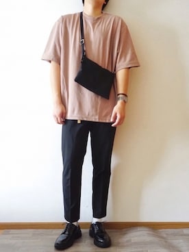 「STUDIOUS（ステュディオス）のアイテム（バッグ）」を使った、ユウタ(SOD)さん（メンズ・179cm）の夏コーディネート