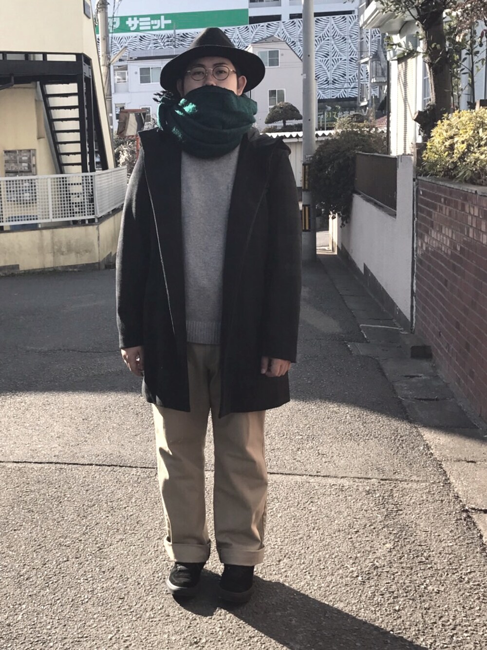 「ア~のアイテム（その他、ブラック系）」を使った、y.endoさん（メンズ・175cm）の冬コーディネートの1枚目の写真