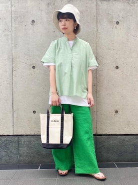 「ワントーンスタイル」｜カナエさん（レディース・154cm）の春コーディネート