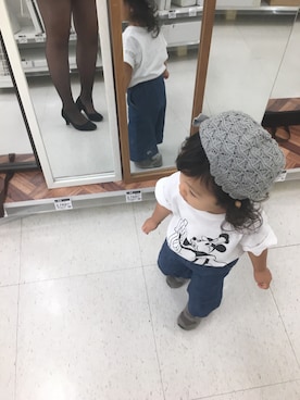 「H&M（エイチ・アンド・エム）のアイテム（ハンチング/ベレー帽）」を使った、☺︎NICO☺︎さん（キッズ・80cm）の秋コーディネート