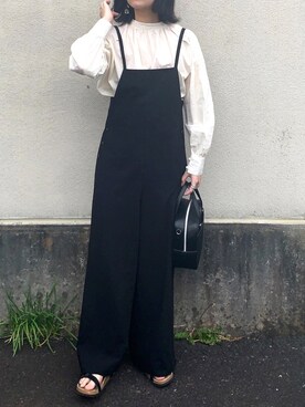 「RAY CASSIN（レイカズン）のアイテム（オールインワン・サロペット）」を使った、REIさん（レディース・155cm）の春コーディネート