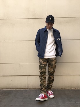 「TYPE BLUE（タイプブルー）のアイテム（トップス）」を使った、masaさん（メンズ・177cm）の冬コーディネート