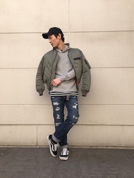 masaさん（メンズ・177cm）の冬コーディネート