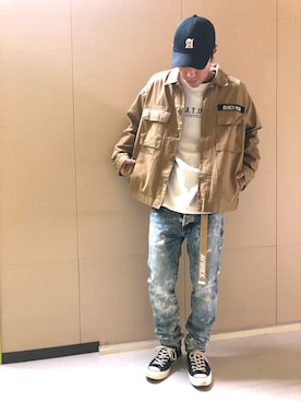 「TYPE BLUE（タイプブルー）のアイテム（パンツ）」を使った、masaさん（メンズ・177cm）の春コーディネート