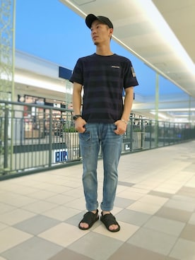 「TYPE BLUE（タイプブルー）のアイテム（パンツ）」を使った、masaさん（メンズ・177cm）の夏コーディネート