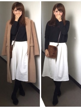 「CECIL McBEE（セシルマクビー）のアイテム（ダウンジャケット/コート）」を使った、akanenさん（レディース・157cm）の冬コーディネート