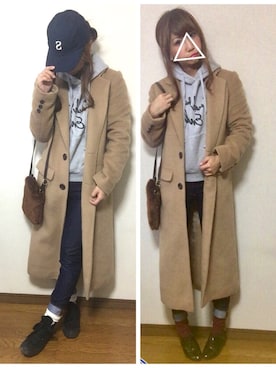 「CECIL McBEE（セシルマクビー）のアイテム（ダウンジャケット/コート）」を使った、akanenさん（レディース・157cm）の冬コーディネート