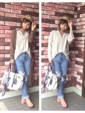「スプリングSENSEOFPLACE」｜「アイテム（その他）」を使った、akanenさん（レディース・157cm）の春コーディネート