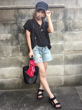 「AVAN LILY（アヴァンリリィ）のアイテム（アクセサリー）」を使った、akanenさん（レディース・157cm）の夏コーディネート