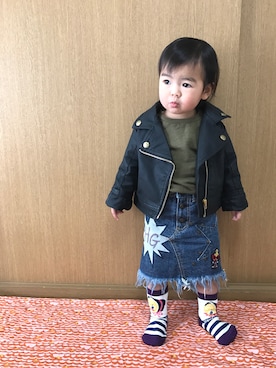 「vanavana（ヴァナヴァナ）のアイテム」を使った、sa__w@さん（キッズ・80cm）の冬コーディネート