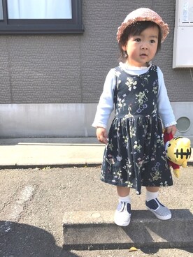 「静岡キッズ」｜「アイテム（おもちゃ）」を使った、sa__w@さん（キッズ・90cm）の春コーディネート